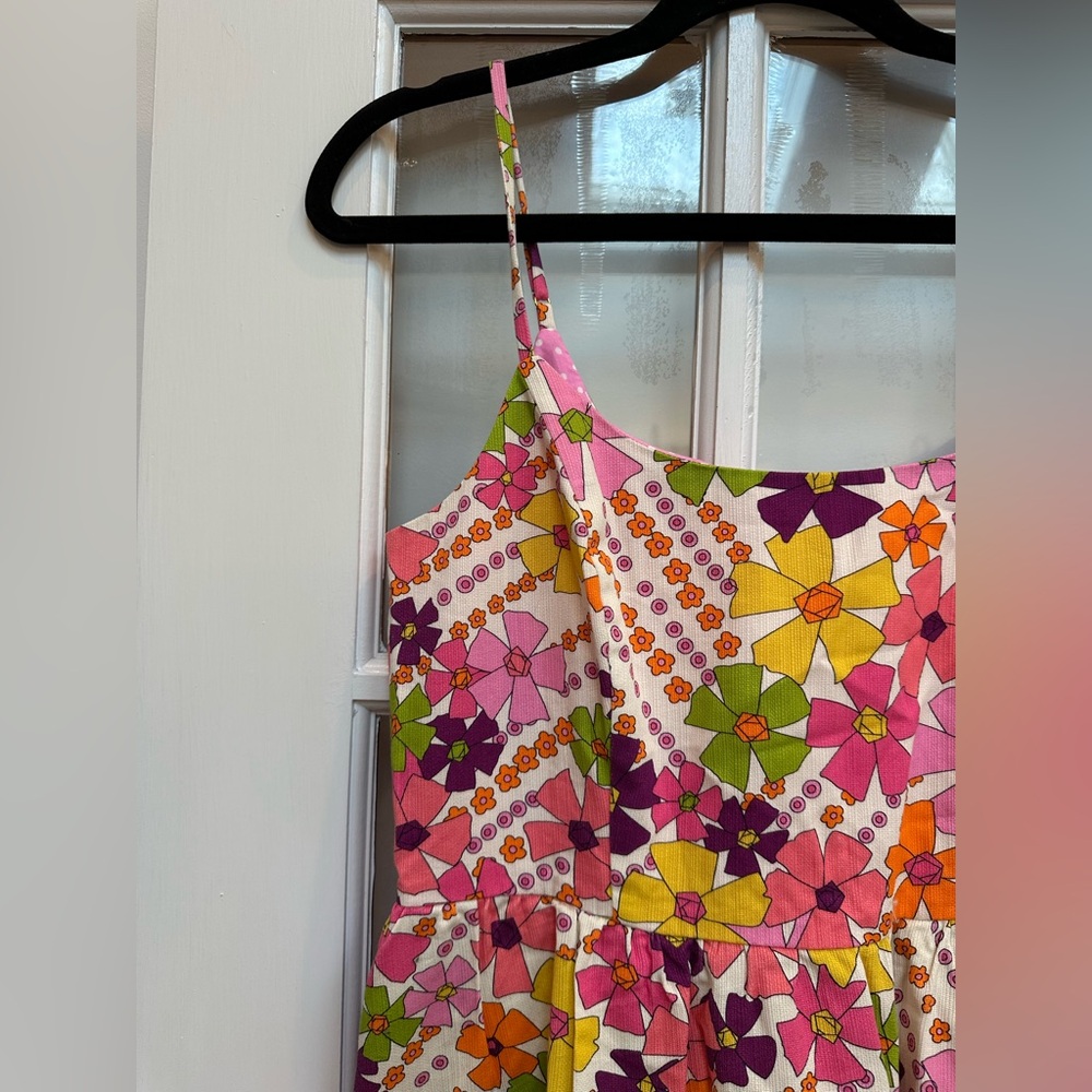 Julie Brown New York Retro Chic Daisy Floral Belted Sundress Size 8 Medium - Picture 2 of 10